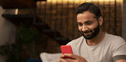 Man looking at his phone