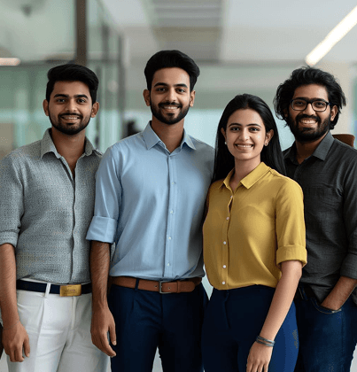 Group of smiling professionals